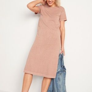 Vintage Garment-Dyed MIDI T-Shirt Dress